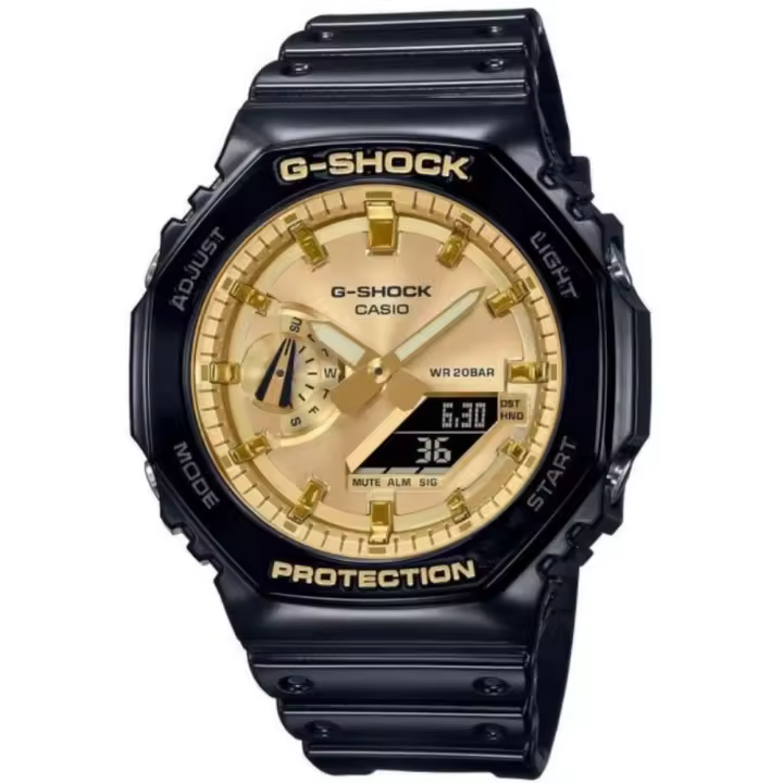 Reloj Casio G-Shock GA-2100GB-1AER Negro Y Dorado - 1
