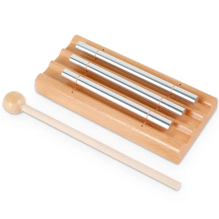 Campana De Mano Para Meditación Tres Tonos Trio Instrumento De Percusión Musical Oriental Para Yoga Y Oración - 1