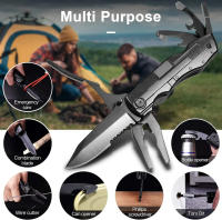 Cuchillo Multifuncional Portátil 10 En 1 Para Camping Y Supervivencia Con Herramientas De Plegable Pliers Destornillador Y Corte De Alambre - details 5