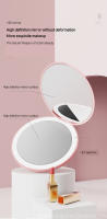 Espejo De Maquillaje Plegable Con Luz LED Mini Espejo Portátil Para Mujeres Efecto Luminoso Rosa Blanca Magnificador ABS - details 1