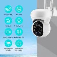 Cámara de Vigilancia WiFi Exterior 1080MP 2.4 + 5G wifi, Zoom 4x, Audio Bidireccional Visión Nocturna + Tarjeta de Memoria 64G - details 0