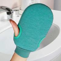 Toalla De Baño Exfoliadora De Dos Cara Color Sólido Para Adultos Con Yarn Rugosa Guantes De Fricción Para Hombres Y Mujeres - details 8