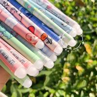 12PCS Bolígrafos De Punto Erasables 0.5mm Tinta Azul Diversión Estudiantes Oficina Suministros Escribir Astronauta Oso Uva - details 8