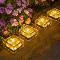 Luces Solares Para Jardín Luz De Piedra Helada Cubo Luz De Pista Al Aire Libre Impermeable Luces De Piso Solar Para Fiesta - details 8