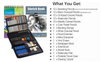 Set De Dibujo 76 Piezas Kit De Bocetos Incluye Libro De Pintura Acuática Colores Metálicos Y Herramientas De Dibujo Para Artistas Principiantes Y Profesionales - details 9