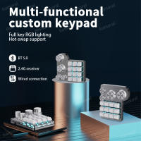 Teclado Mecánico RGB BT Con Macro Personalizable 12 Teclas 4 Engranajes Para Photoshop Y Gaming Romoral Macropad Hotswap - details 5