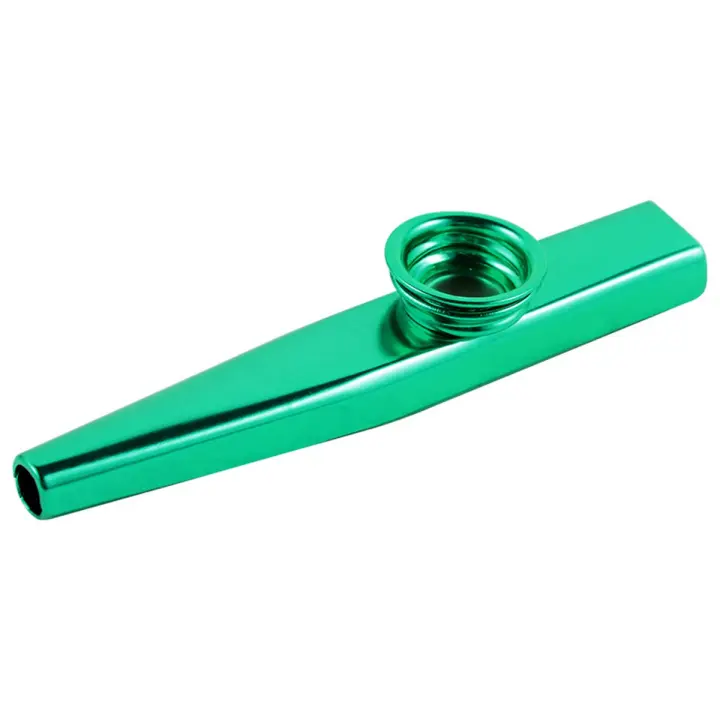 Kazoo De Aleación De Aluminio Verde Con Membrana Y Diáfragma Flute Musical Instrumento De Música Kazoos - 1