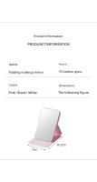 Espejo De Maquillaje Portátil Para Mujeres Pequeño Y Doblete Super Mini Para Dormitorio Y Viajes Espejo De Mano Simplicidad Para Estudiantes - details 6