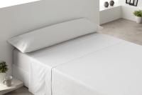 Juego de sabanas 150 x 200-3 Piezas -1 Sabana 220x240, 1 Bajera Ajustable 150x200 y 1 Funda de Almohada de 170x45 - Microfibra cepillada (Cama 150 - Blanco) Composición 100% Poliester. - details 1