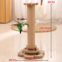 Tablero De Rasguñar Para Gatos Duradero Con Esferas Divertidas Y Columna Para Agarrar Juguete Giratorio De Arce Para Gatos Y Subida Marco De Gatos Suministros Para Mascotas - details 9