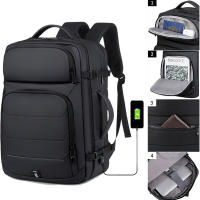 Mochipa expandible para ordenador portátil de 17 pulgadas para hombre, Bolsa impermeable para Notebook, mochipa Escolar USB - details 0
