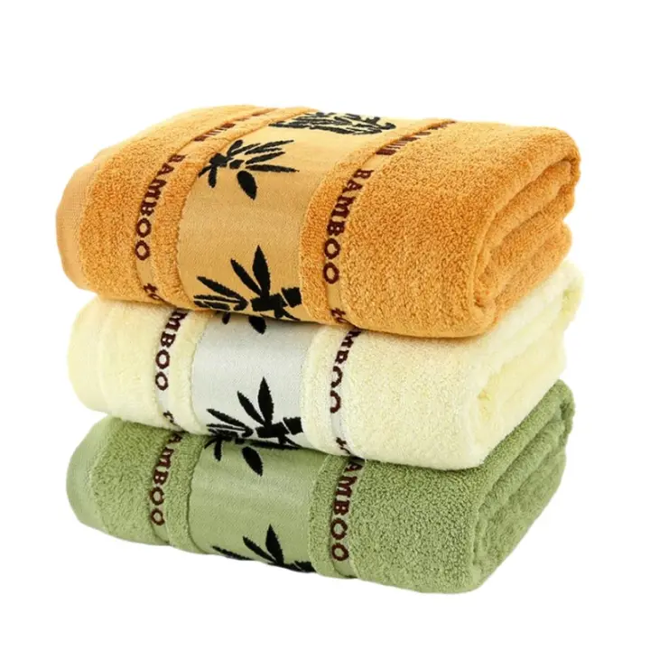 Juego De Toallas De Fibra De Bambú Para El Hogar Y Baño Toallas Gruesas Y Absorbentes De Lujo Para Adultos Toalla De Rostro Y Playa - 1