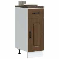 vidaXL Mueble bajo de cocina Kalmar madera de ingeniería en color Gris hormigón/Negro/Roble artisan y más | almacenamiento funcional diseño moderno para baño dormitorio sala - details 3