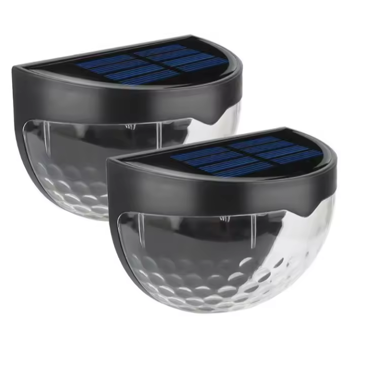 Luces solares para vallas, luces decorativas para jardín, luces LED de pared para exteriores, inalámbricas, impermeables, decoración del hogar, perfectas para barandillas, terrazas (paquete de 4) - 1