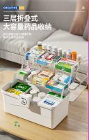 Caja De Medicamentos Grande Capacidad Multi Capa Caja De Almacenamiento Para El Hogar Kit De Primeros Auxilios Portátil Caja Médica Ecológica - details 0