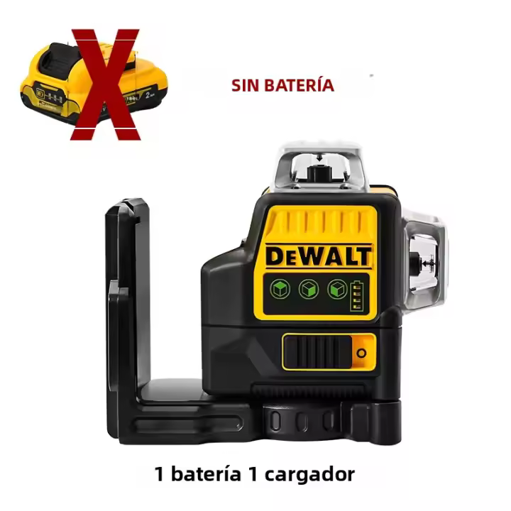 Nivel De Láser DEWALT DW089LG Con 12 Líneas 3 X 360° Luz Verde Batería 12V Li-Ion Uso Exterior Vertical Y Horizontal - 1