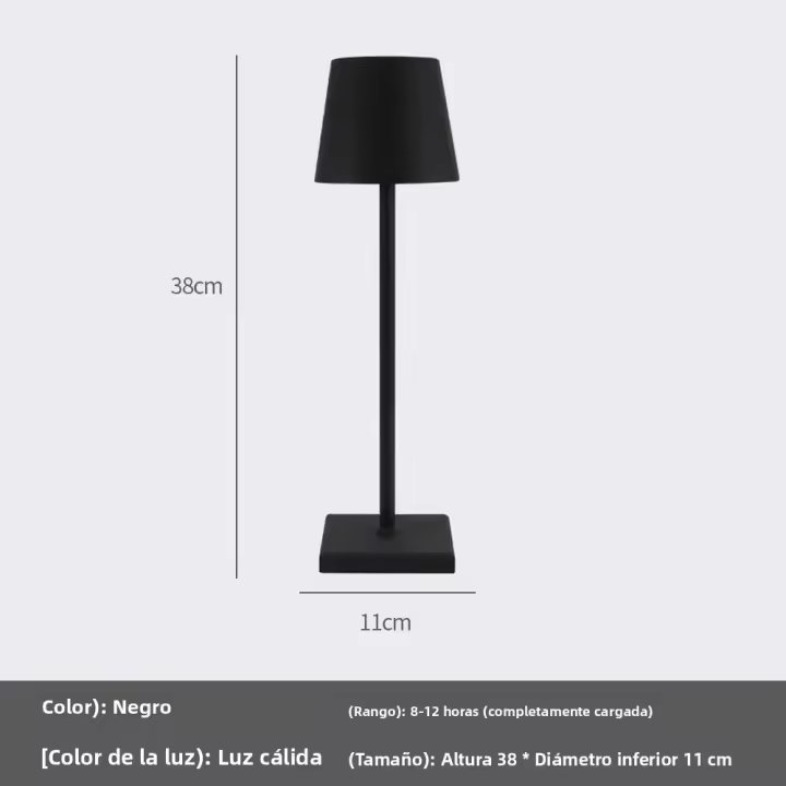 Lámpara De Escritorio LED Táctil Inalámbrica Impermeable Con Carga USB Para Ambiente De Restaurante Y Oficina Luz De Mesa Moderna - 1