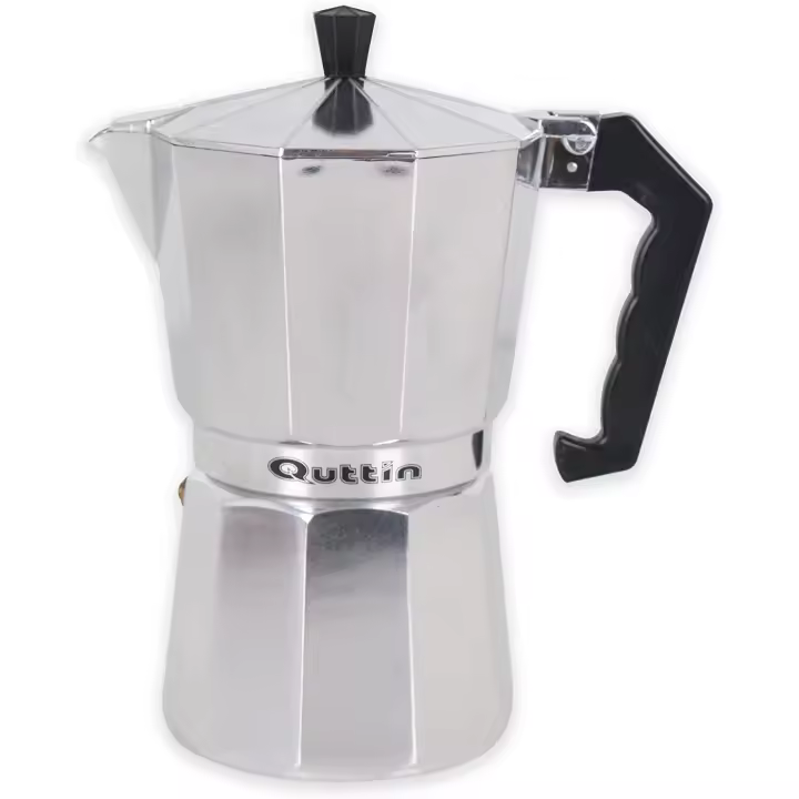Cafetera Aluminio Italiana De Induccion Quttin Apto Todo Tipo De Cocinas Moka Express - 1