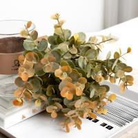 6pcs Eucalipto Artificial Verde Para Decoración De Hogar Boda Navidad Mesa DIY Hojas De Planta Falsa De Plástico - details 5