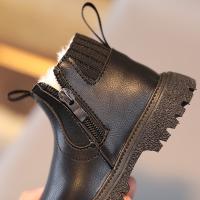 Botas De Invierno Calientes Para Niños Y Niñas Botines De Piel PU Con Peluche Moda Botas De Nieve Para Bebés Y Niños Pequeños - details 7