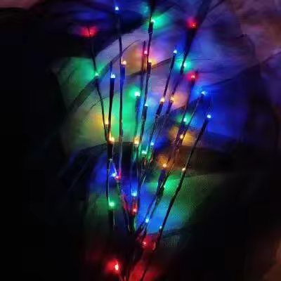 Luces De Navidad Con Diseño De Ramas 20 LED Decoración Para Interior Bodas Cumpleaños Regalos Iluminación Festiva Con Forma De Árbol - 1