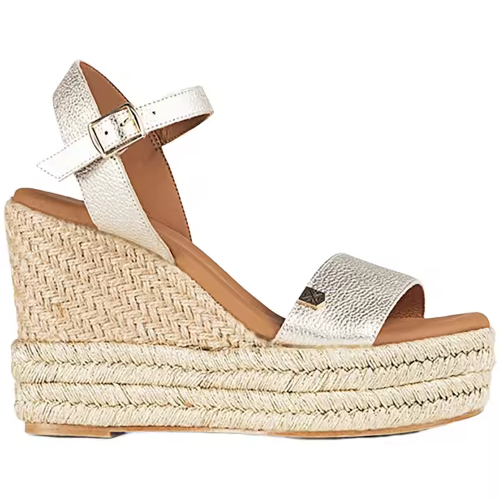 Sandalias de Plataforma Popa Arambol Laminado para mujer en color dorado - 1