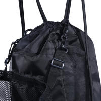 Bolsa De Baloncesto Con Cierre De Cordón Multi-Bolsillos Portátil Para Fútbol Y Voleibol Expansible Con Porta Casco Bolsa De Viaje Unisex - details 15