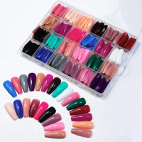 Kit De Uñas Postizas Press on 576 Piezas Acrílicas Extensión Coffin Formas Gel Para Póster De Uñas Artificiales Set De Herramientas - details 8