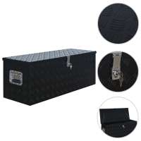 vidaXL Caja de aluminio 1085x370x400 mm negra - details 0
