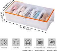 Estante de zapatos debajo de la cama, plegable caja de almacenamiento de zapatos debajo de la cama, con cremallera extra fuerte, para hombres y mujeres zapatos, tacones altos y zapatillas de deporte - details 0