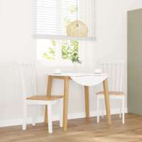 vidaXL Sillas de comedor con cojines 2uds madera maciza caucho en color Blanco y marrón/Natural y crema/Blanco y más | cómodas modernas ergonómicas para comedor cocina salón hogar - details 5