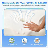 Almohada Ortopédica Pulatree Para Dolor De Cuello Y Hombros Sin Olor Espuma De Memoria Almohada Ergonómica Para Dormir Cervical De Poliéster Y Algodón - details 5