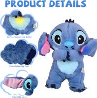 Para Aliviar La Ansiidad, 28 cm Plush Stitch, Bebé Durmiendo Juguete Animal Muñeca with Música Luces Y Movimientos De Respiración Rítmicos - details 2