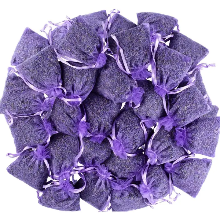 25 bolsas rellenas de fragancia de lavanda, ambientador y cono con aroma natural, desodorante a prueba de polillas para gabinete - 1