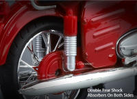 Modelo De Motocicleta Happy XF250 a Escala 1:10 Con Sonido Luz Y Absorción De Choque Neumáticos De Goma Regalo Para Niños Metal Diecast Rojo Verde - details 7
