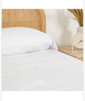 Juego De Sábanas Hostelería  50% algodón 50% poliester Color Blanco y Lino - details 1
