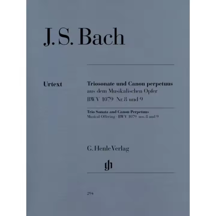 BACH J.S. - TRIO SONATA Y CANON URTEXT    FL/VP - - 1