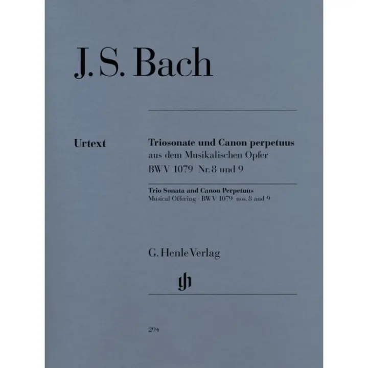 BACH J.S. - TRIO SONATA Y CANON URTEXT    FL/VP - - 1