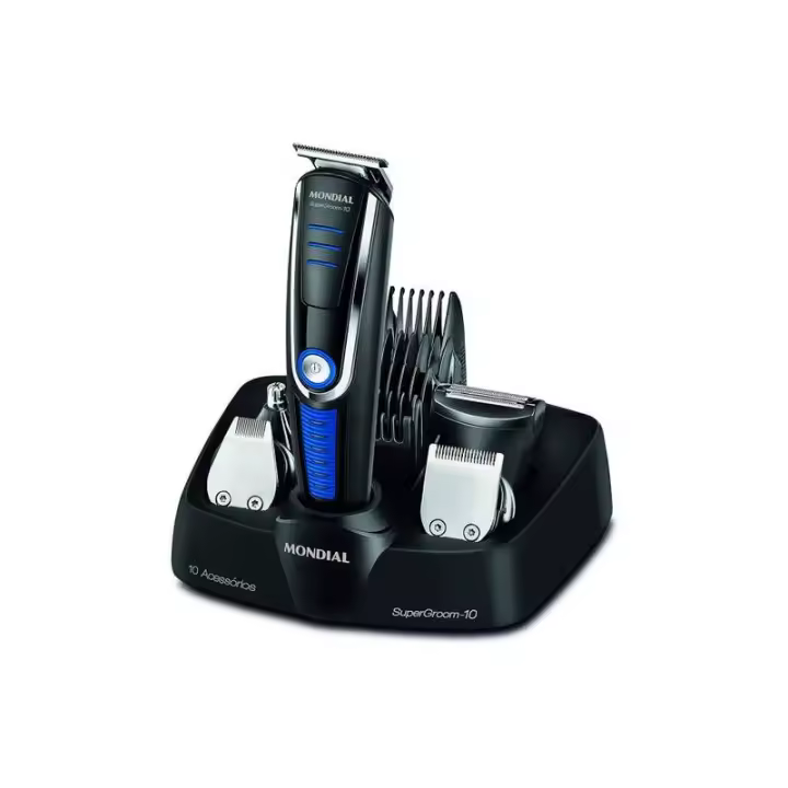 Cortapelo Afeitadora Corta Pelo Nariz Depiladora Cuerpo Mondial BG-03 Máquina de afeitar todo en uno Con base de carga para batería y accesorios de corte. Ajustable, hasta 90 minutos de autonomía sin cable Superoferta - 1