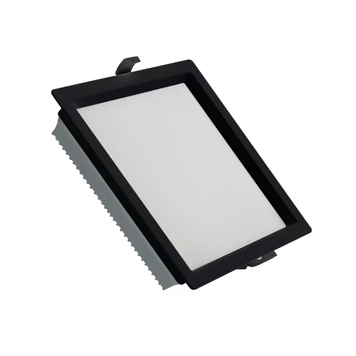 Ledkia Downlight LED 40W Cuadrado SAMSUNG Aero 130 lm/W Microprismático LIFUD Corte 210x210 mm Negro 3000K Blanco Cálido - 1