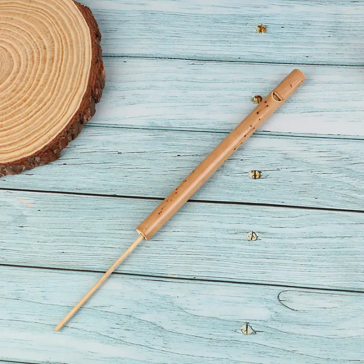 Flauta De Bambú Instrumento Musical Juguete De Lirio Para Niños Regalo De Vacaciones Sonido Rítmico Silbato De Pájaro - 1