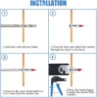Tornillos De Anclaje Para Pared Hueca De Acero Galvanizado En Zn Tornillo De Empuje Para Drywall Set De Bolígrafo Molly Pesado 46mm - details 3