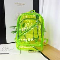 Mochila Escolar De Plástico Para Mujer Coreana Primavera Verano Colores Caramelo Transparente PVC Mochila De Goma Para Niñas - details 0