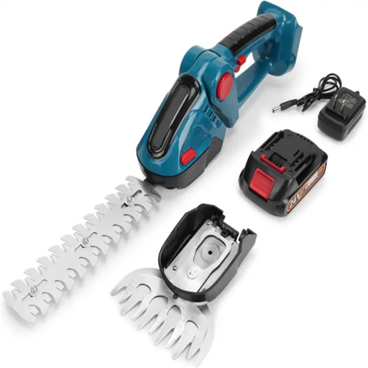 2 IN1 Electric Hedge Trimmer Cordless Rechargeable Handheld Weeding Pruning Shear Shrub Mower Garden Tool For Makita 18V Battery - 1