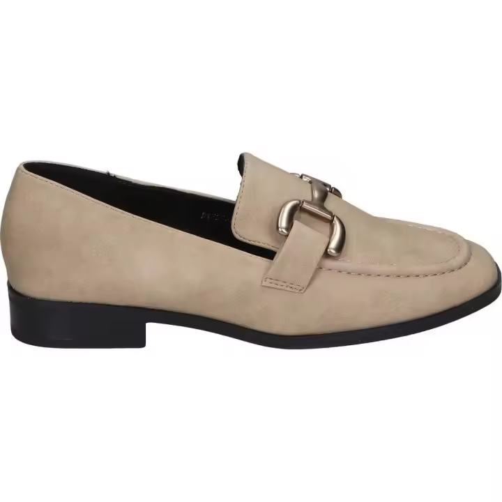 D’ANGELA | Zapato Mocasín D’Angela para Mujer – Zapato Plano en Color Beige con Detalle de Hebilla – Mocasines sin Cierre – Slip on – Elegantes – Cómodos – Alta Calidad – Modelo DXF27631 - 1