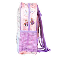 Mochila 3D Frozen Disney Ana y Elsa 31cm, Mochila Escolar Infantil Para Niñas, Material Preescolar de 2 a 4 años, color lila - details 2
