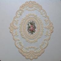 Mantelito De Lámina Ovalada Con Bordado De Encaje Europeo Para Dormitorio Estudio Cocina Tapete Para Taza Comida Fruta Decoración - details 4