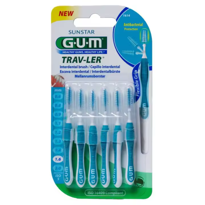 GUM CEPILLO INTERDENTAL 1614 TRAV-LER CONICO 1.6 MM 6 U - 1