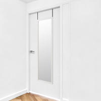 Espejo de Puerta Blanco 35x125 cm Nyana Home – Marco Madera MDF Ligero y Fácil de Colgar Estilo Nórdico Compatible 99% Puertas Visagras Superiores Incluidas - details 0