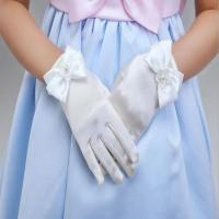 Guantes De Encaje Para Niñas Blancos Con Lazo Guantes De Satén Dulce Para Niños Accesorios De Boda Y Comunión Moda Infantil - details 3